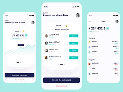 Investment App | Crypto app crypto design invesment investment app minimalist mobile mobile app trade trade app trading trading app ui ui design ui ux