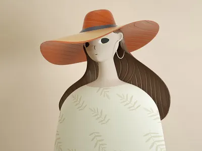 Just a girl 3d art artist branding character character concept cinema 4d concept creation design designer digital generation girl hat illustration nft octane print stilysed