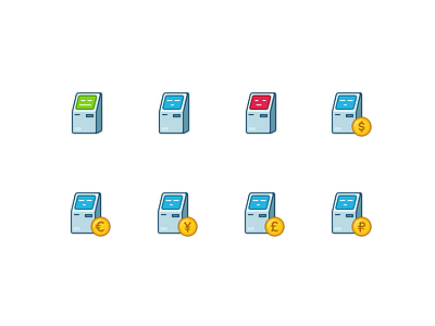 ATM cartoon design figma filled icon icondesign icondesigner icons illustration outline sketch ui vector