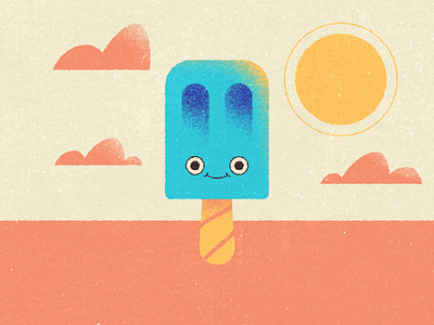 Melt animation drip hot ice cream melt popsicle stick summer sun texture