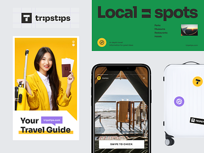 Tripstips Travel Guides - Branding agency banner brand guidelines brand identity branding design dribbble dribble guides halo lab identity logo logo design logotype marketing packaging smm startup studio travel