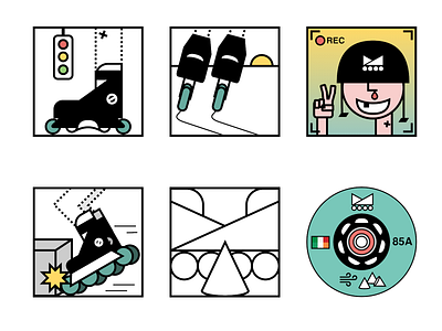 Uè Mookloh! blading design illustration logo rollerblade rollerblading rollerskating skating