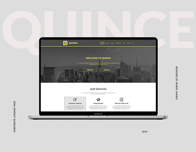 Quince, Corporate Website Landing Page corporate design landing page quince ui uiux ux web website