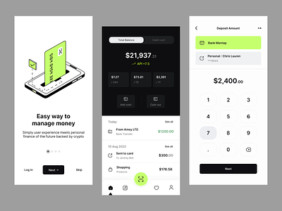Banking Mobile App app bank bank app banking illustration ios mobile app money money app transfer app