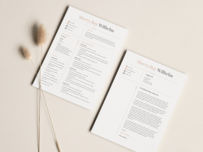 Custom resume/cover letter design branding design layout