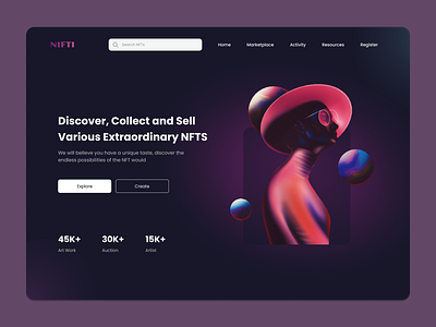 NIFTI blockchain crypto design nfts ui ux we