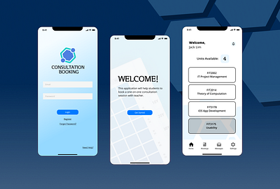 Student Consultation Booking - Mobile App design mobile app mobile app design student ui university ux