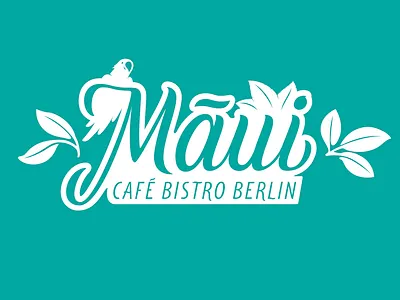 Mᾱui lettering logo typography vector