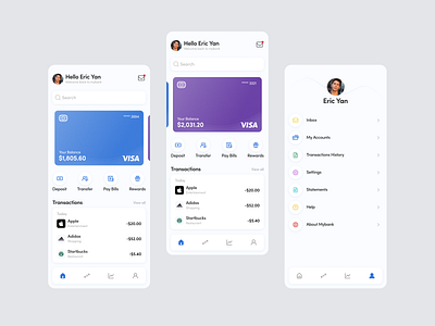 Finance Mobile Banking App app bank banking design finance mobile ui ux