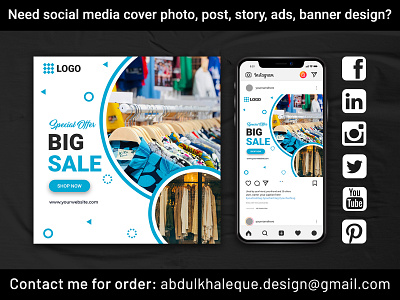 Fashion Special Offer Social Media Banner Design banner banner ads discount banner facebook cover fashion social media banner fashion super sell banner fb cover graphic design ig banner ig post design linkedin linkedin post design promotional banner social media banner square banner design web ads