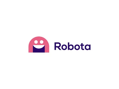 Robota logo 3d animation brand branding design graphic design illustration logo logo design minimal modern motion graphics robota ui