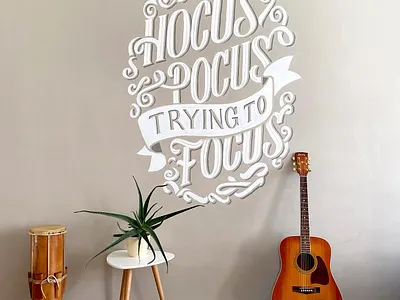 Hocus Pocus trying to Focus design lettering typography