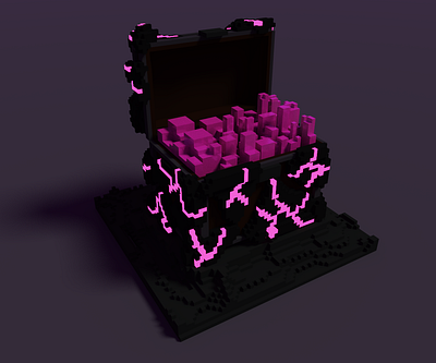 Voidgard Treasure Chest 3d chest game pixel rpg voxel voxelart