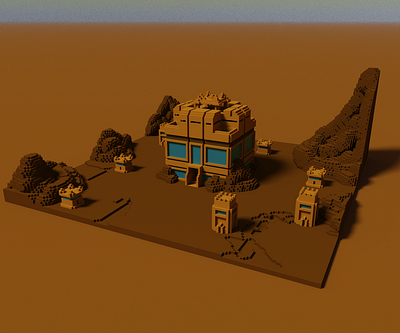 Bosidlands Edge Of Sands 3d game pixel pixelart rpg voxel voxelart