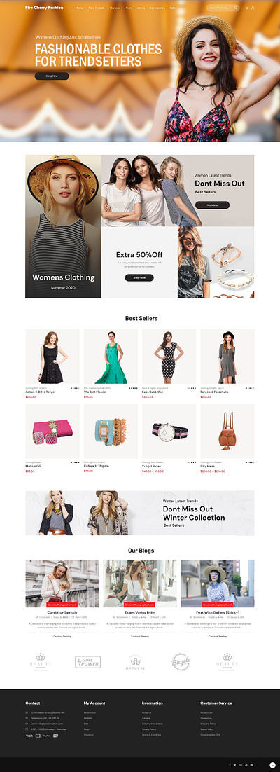 Cheryy Fashion branding design graphic design ui websitedesign