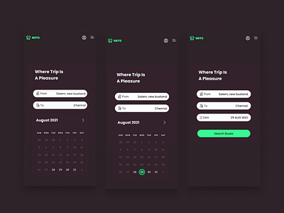 bus booking site design figma ui