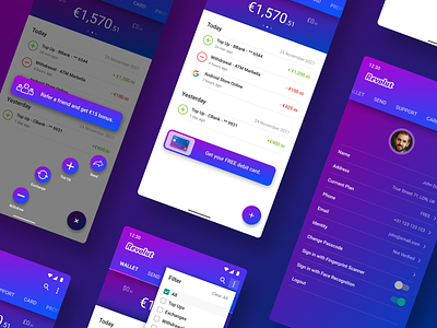 Revolut Mobile App Concept for Android crypto design fintech mobile ui ux wallet