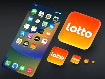 Lotto iPhone App Icon design icon logo mobile ui ux