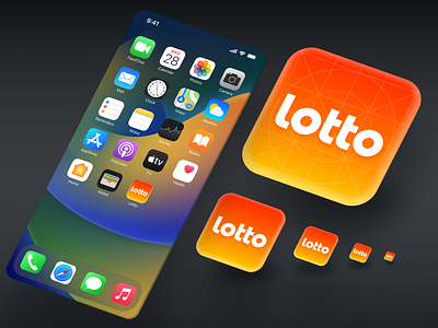 Lotto iPhone App Icon design icon logo mobile ui ux
