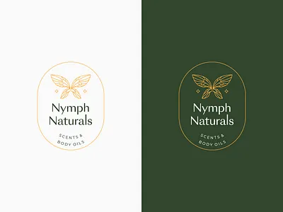 Nymph Naturals — Vertical Logo brand branding colour design fairy graphic design identity logo massage oil vector