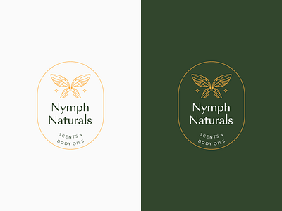 Nymph Naturals — Vertical Logo brand branding colour design fairy graphic design identity logo massage oil vector