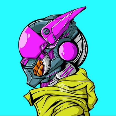 A Cyberpunk Machine art character cyberpunk design doodle futuristic illustration logo mascot vector