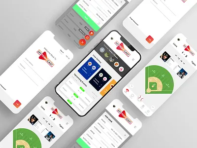 Streaming/Scoring Application for Amateur Sports baseball mobile design scorekeeping softball sports ui