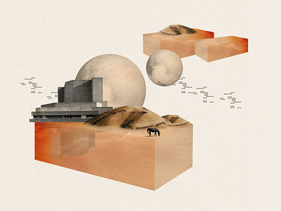 Dune collage design digital collage dune horses illustration photoshop western