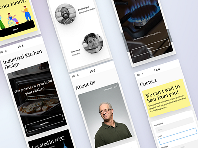 Industrial Kitchen Design mobile concept branding design mobile ui