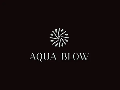 AQUA BLOW branding clean cosmetic brand logo design feminine logo graphic design icon logo logo design lettering minimal simple typography