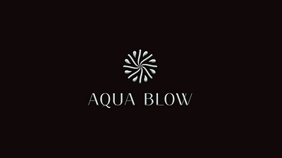 AQUA BLOW branding clean cosmetic brand logo design feminine logo graphic design icon logo logo design lettering minimal simple typography