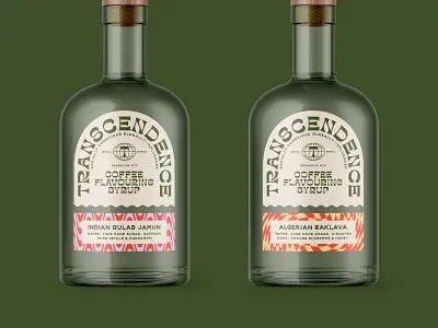 Transcendence Coffee concept beverage branding coffee drink flavour label typography world