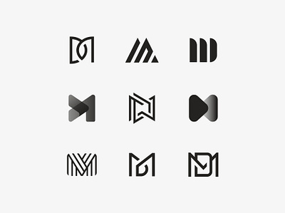 MD Logo Exploration d design icon letters logo m mark monogram symbol