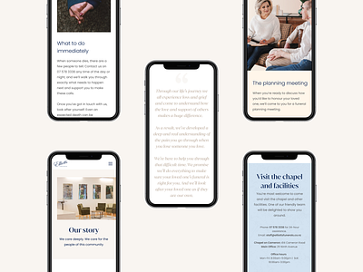 Elliotts Services website funeral mobile mobile design mobile ui services ui user interface ux web website