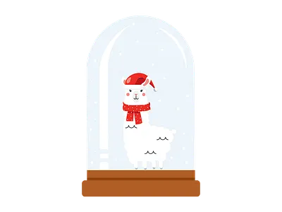 Christmas Llama Illustration christmas llama illustration