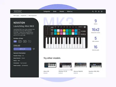 Music Store PDP design ui ux