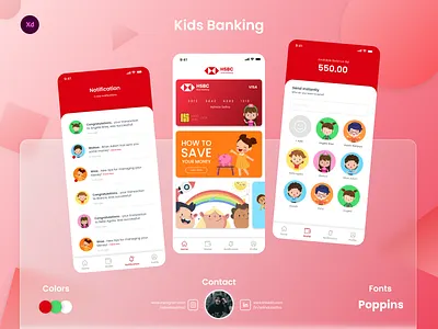 UI/UX Design Kids Banking adobexd app branding design figma icon illustration kids banking app design kids banking ui ux logo mobile app mobile app design ui ui trends ui ux design ui ux inspiration ux ux trends vector
