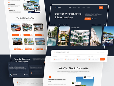 Nginep - Hotel Booking Landing Page booking card clean design design hotel hotel booking landing page stay travel ui ui design uiux