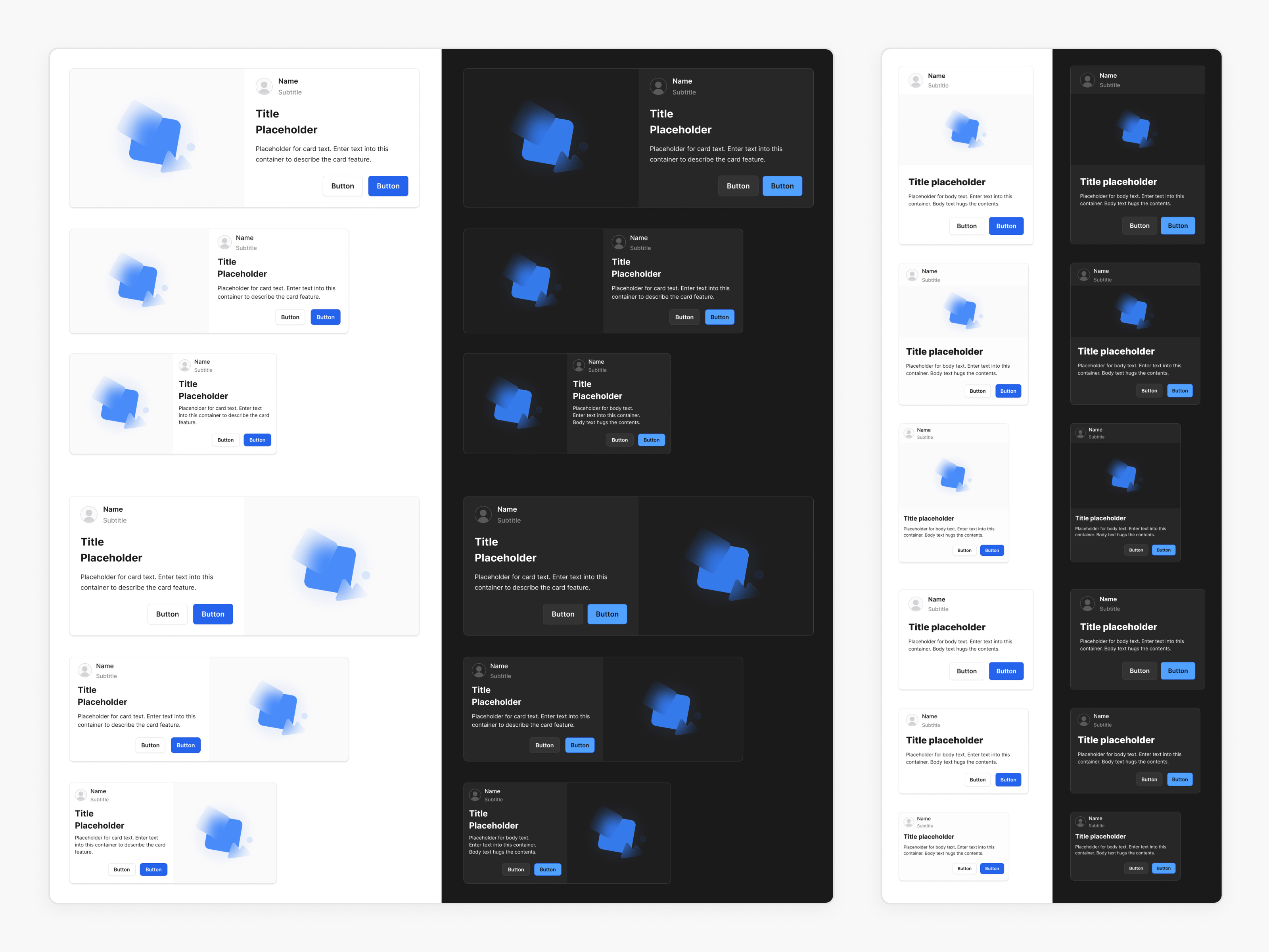 Cards components for Figma — Frames X by Bunin Dmitriy on Dribbble