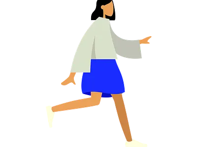 Walking girl Illustration illustration walking girl