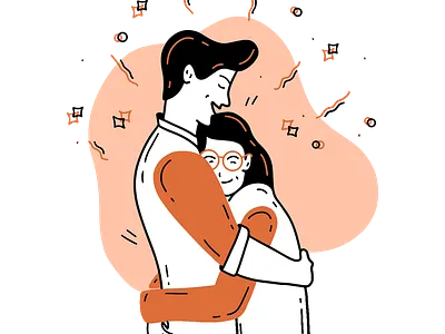 Hug Day Illustration hug day illustration