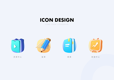 Learn realism icon design animation app design illustration ui 写实 图标 学习 弹窗 教学 老师