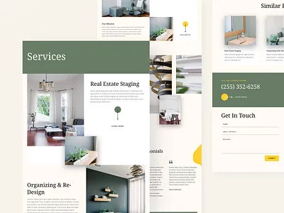Home Staging Template Design for Divi design divi dribbblebestshot elegantthemes homestaging illustration interior ishtiaqkhanparag landing page logo minimal mobile app product design template typography ui ux web design website wordpress