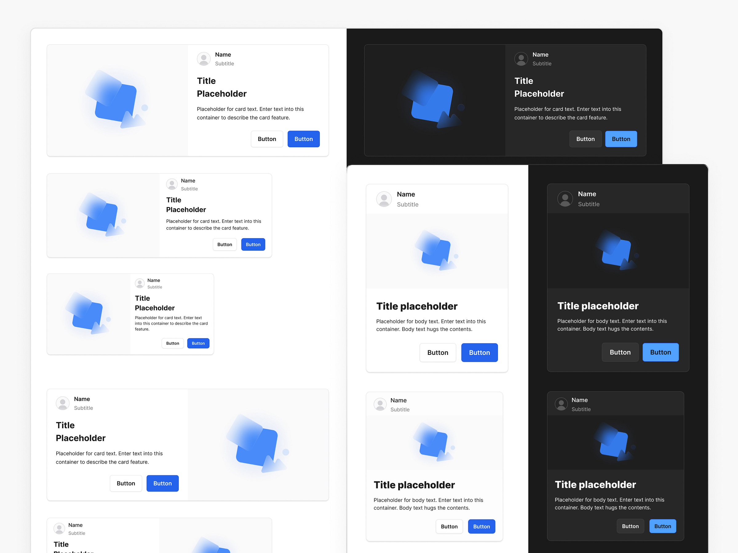 Cards components for Figma — Frames X by Bunin Dmitriy on Dribbble