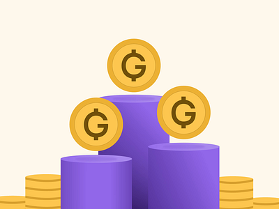 Gold Rewards at Join Honey 3d animation animation 2d branding cashback coin currency design dollar flat gold illustration joinhoney minimal mobile money spin ui vector web