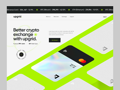 Crypto Exchange Platform bannking bitcoin crypto cryptocurency currency design exchange fintech header design landingpage rsponsive share stock uiux webdesign