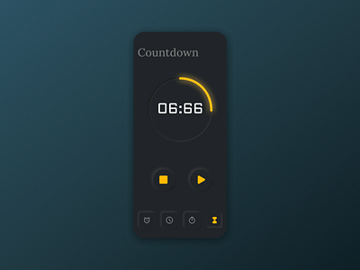 Countdown Timer Neumorphism app application countdown design graphic design neumorphism timer ui ux watch web design