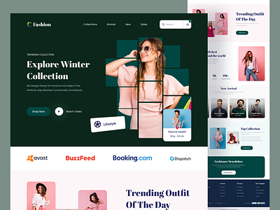 Fashion Landing Page clothing clothing brand design ecommerce fashion fashionblogger homepage landing page mockup online shop outfits photography streetwear sylgraph ui ux web design webdesign website website design