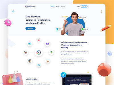 Blue Chip Project branding illustration logo website