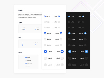 Radio button components for Figma — Frames X auto layout buttons for figma colors design system design systems documentation developer documentation figma design systems figma ui kits interface radio radio button radio button states radio buttons figma style guide toggle ui ux variants web designer